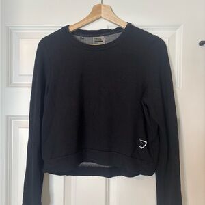 Gymshark Women's Black Long Sleeve Top - medium